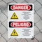 Signmission Formaldehyde Irritant Hazard Bilingual Danger Sign, Plastic, 10in W x 14in L, 2PK OS-2PACK-DS-P-1014-VS-1266 - alternate 2